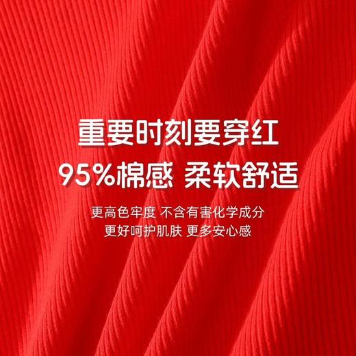 洁丽雅红色女士内裤少女生裆2025本命年属蛇短裤大码弹力棉裆舒适 商品图1