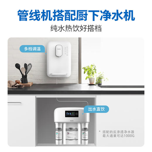 飞利浦（PHILIPS）家用即热饮水吧 壁挂式管线机 ADD4801 商品图1