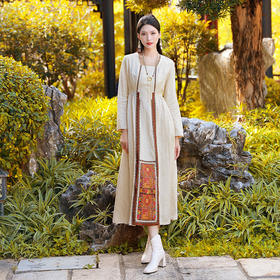 苍山负雪刺绣连衣裙 |改良款清马面裙设计 | 现货加急发