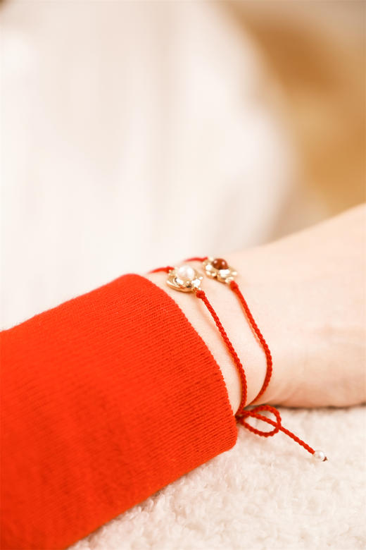 pearl moments  年年有鱼 小鱼儿（南红）红绳 商品图5