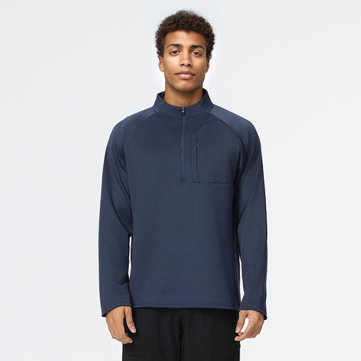 跃牌【PF系列】健身T恤长袖速干跑步训练服半拉链修身套头立领运动卫衣61188W 商品图2