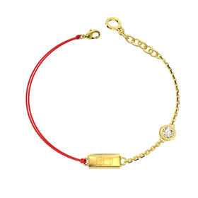 Rawness/契健 金砖红绳手链 男生手绳情侣转运本命年红绳送女友手饰新年礼物