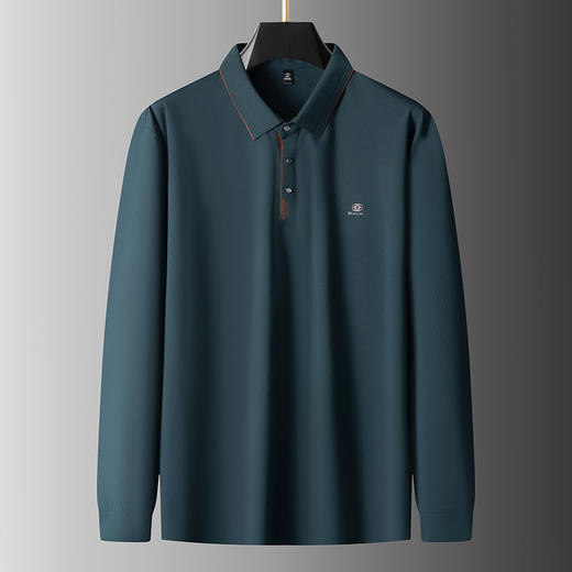 【新款DPS】大依优型大码长袖T恤Polo衫翻领加肥加大肥佬休闲商务宽松透气上衣打底 商品图8