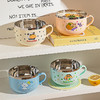 摩登主妇&蜡笔小新 儿童饭碗带盖不锈钢小学生专用餐具面汤碗 商品缩略图4