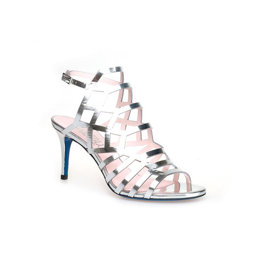 豪麟名鞋LORIBLU女鞋凉鞋牛皮革5ES7CA75银色 商品图0