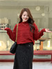 【百图lulu定制】【璀璨羽毛毛衣】懒风高级感 半高领   新年红 毛衣 商品缩略图14