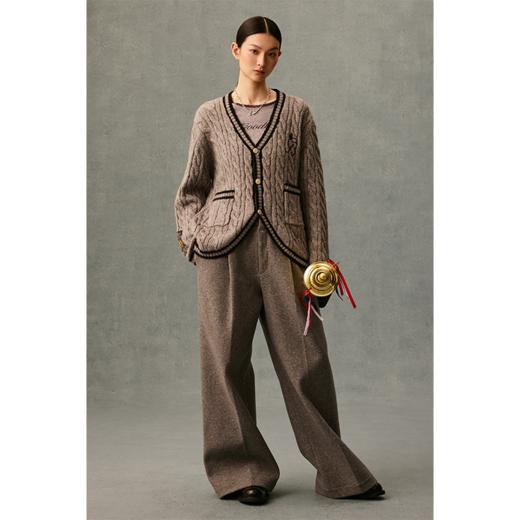 GOODBAI GB logo链条绣绣章oversize毛衣开衫 商品图0