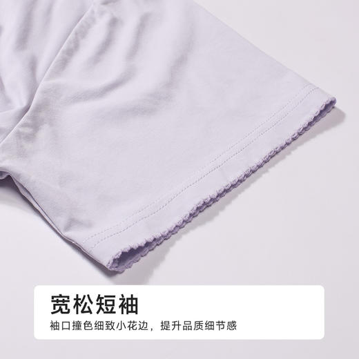 都市丽人女士棉质短袖套装薄40支TC拉架生活家居短袖类LHH2E4 商品图5