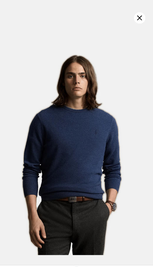 新配色到  R.L 小标圆领经典休闲羊毛羊绒衫 MY129 商品图0