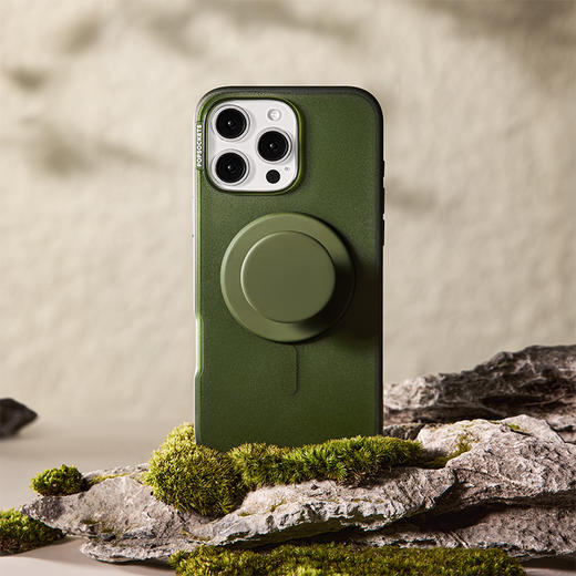 【经典纯色系列·向山野】苔藓绿·MagSafe支架 MAGSAFE磁吸手机气囊支架 Round圆啪嗒系列 商品图3