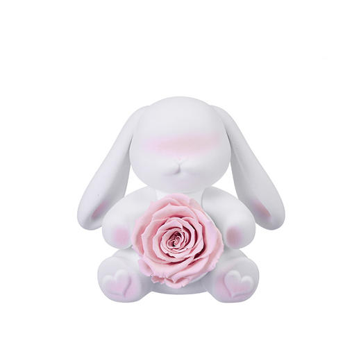 【萌耳甜心兔】ROSEONLY诺誓 永生玫瑰 公仔系列 萌耳甜心兔Baby宝贝 白色 送朋友 情人节礼物 商品图2