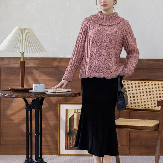 苏苏姐家乐铜高领毛衣手工DIY棒针衣服上衣毛线团材料包 商品图1