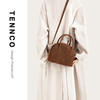 TENNCO原创【馒头包】麂皮感头层牛皮小方包复古感通勤单肩斜挎包 商品缩略图4