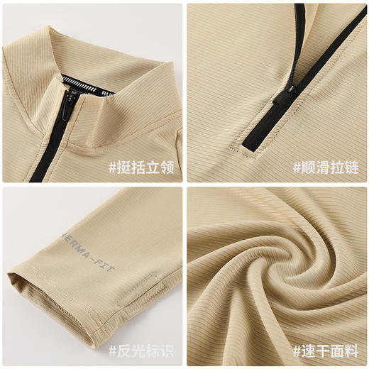 跃牌【PF系列】男子跑步速干衣健身户外半拉链骑行体育训练上衣CXM24702 商品图1