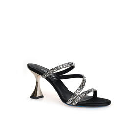 豪麟名鞋LORIBLU女鞋凉拖织物5ES7R566黑色