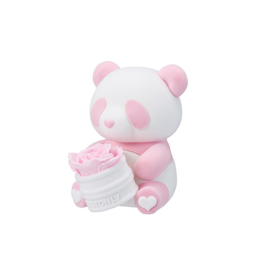 【告白神器】ROSEONLY诺誓 永生玫瑰 公仔系列 爱妮熊猫 粉色 红色 粉白色 送朋友 情人节礼物 商品图3