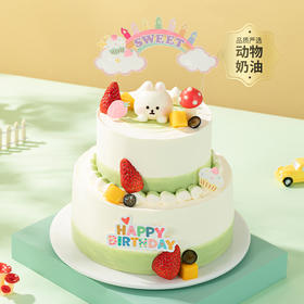 【森林小兔】6+4英寸双层新品下午茶，童话蛋糕城堡·奇幻探险，与你一同探索童话世界的独特魅力，品味幸福时光（惠州幸福西饼）