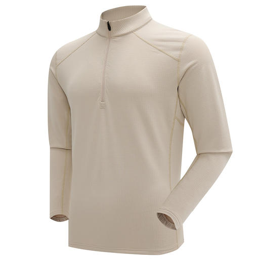 跃牌【PF系列】秋冬抓绒保暖半拉链立领户外跑步运动卫衣男款t恤61199 商品图4