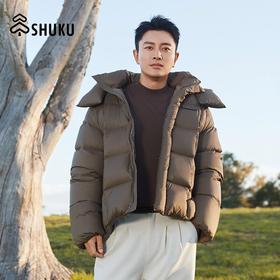 舒库羽绒服女2024冬匈牙利进口鹅绒服气质连帽外套