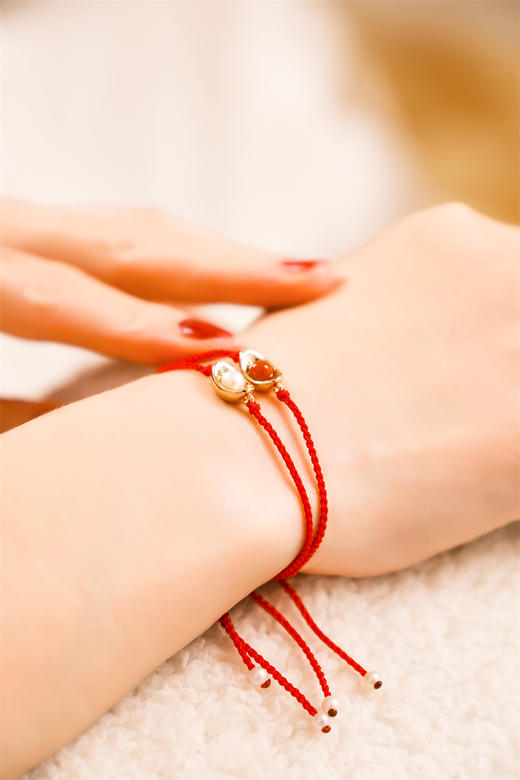 pearl moments  日富一日 小元宝（南红）红绳 商品图6