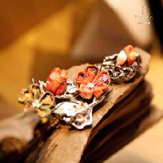 蜀锦多花蕾胸针项链两用 商品图0