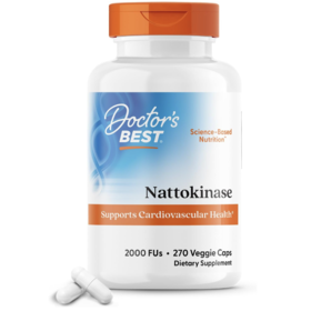 ❤️心脑血管疾病的罪魁祸首[发怒]Doctor’s best Nattokinase 纳豆激酶270粒🩸能够直接溶解成型血栓和防止血栓的形成