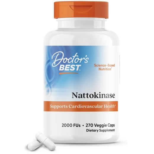 ❤️心脑血管疾病的罪魁祸首[发怒]Doctor’s best Nattokinase 纳豆激酶270粒🩸能够直接溶解成型血栓和防止血栓的形成 商品图0