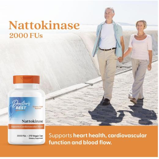 ❤️心脑血管疾病的罪魁祸首[发怒]Doctor’s best Nattokinase 纳豆激酶270粒🩸能够直接溶解成型血栓和防止血栓的形成 商品图9
