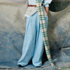 谜底卫裤阔腿裤女2025春新品时尚休闲风宽松丝绒感长裤251MK0053 商品缩略图0