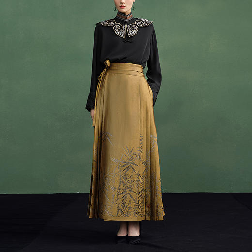 【林栖设计小店】手工钉珠衬衣桑蚕丝绣花宽松新中式2025春季新品上衣女1951074 商品图1