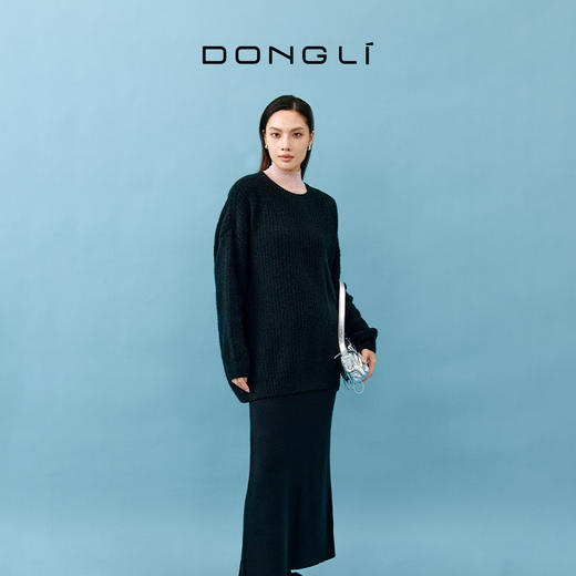 东黎 • 山羊绒女士春季圆领套衫 4844 商品图3