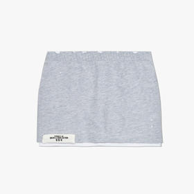 DSQUARED2 女士徽标贴片棉质短裙 灰色 S72MA1005 DTJ005 962