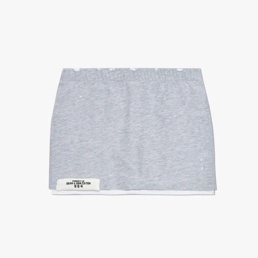DSQUARED2 女士徽标贴片棉质短裙 灰色 S72MA1005 DTJ005 962 商品图0
