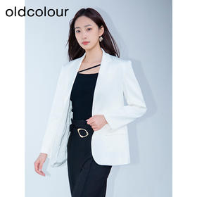 oldcolour春季新款简约休闲时尚宽松职场OL西装外套女Q120417A1
