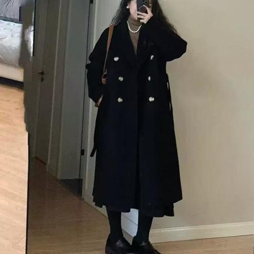 顺丰包邮42022洛诗琳百搭宽松高级感100%羊毛毛呢外套8017 商品图1