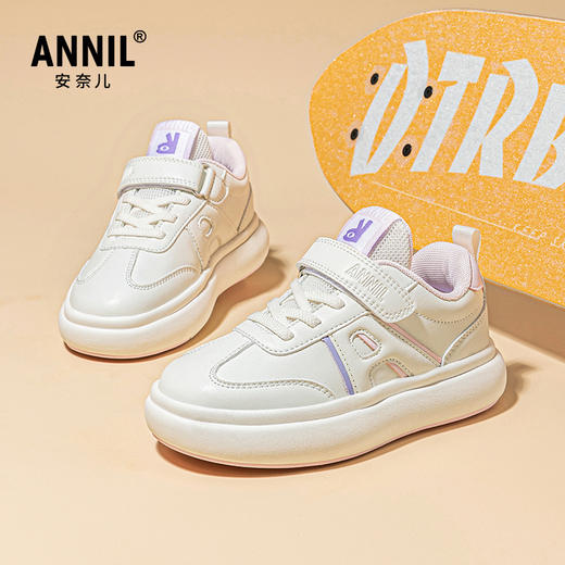 ANNIL/安奈儿男童低帮板鞋2025春季新款儿童鞋软底运动鞋女童休闲跑步鞋HM5104188 商品图1