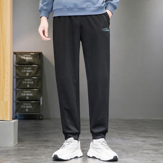 男裤秋冬加绒加厚针织罗纹工艺束脚裤运动长裤青少年休闲裤卫裤 商品图3