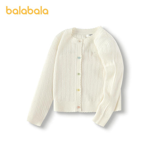 巴拉巴拉童装女童毛衫提花针织衫打底2025春新款开衫 商品图1