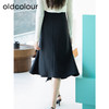 oldcolour春季新品黑色高腰时尚气质不规则百搭半身裙女Q120615A1 商品缩略图4