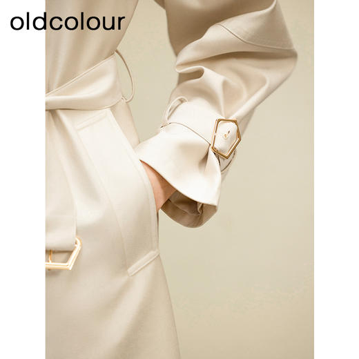 oldcolour春季新品时尚英伦风收腰显瘦通勤风衣外套女Q130414A1 商品图2