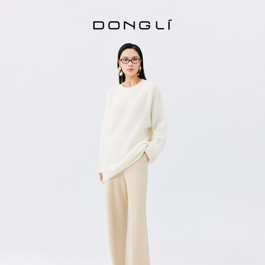 东黎 • 山羊绒女士春季圆领套衫 4844 商品图0