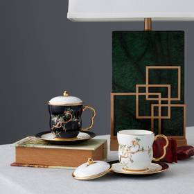 国瓷永丰源石榴家园三件套盖杯对杯240ml   YFY