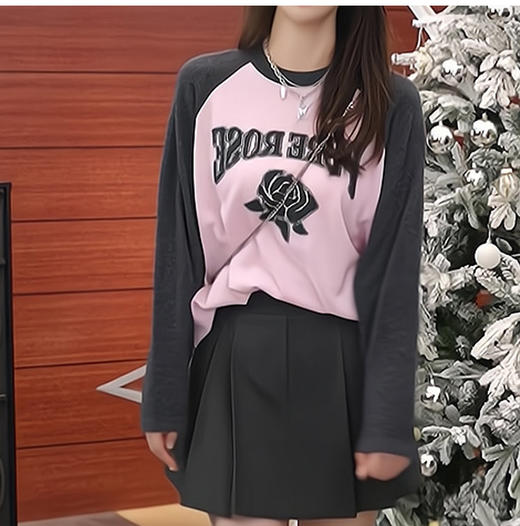 【清仓不退换】【高品质私服】【MC撞色羊绒羊毛提花宽松套头衫】活力撞色，轻柔服帖人体曲线【无标出货 介意慎拍】-CC 商品图1