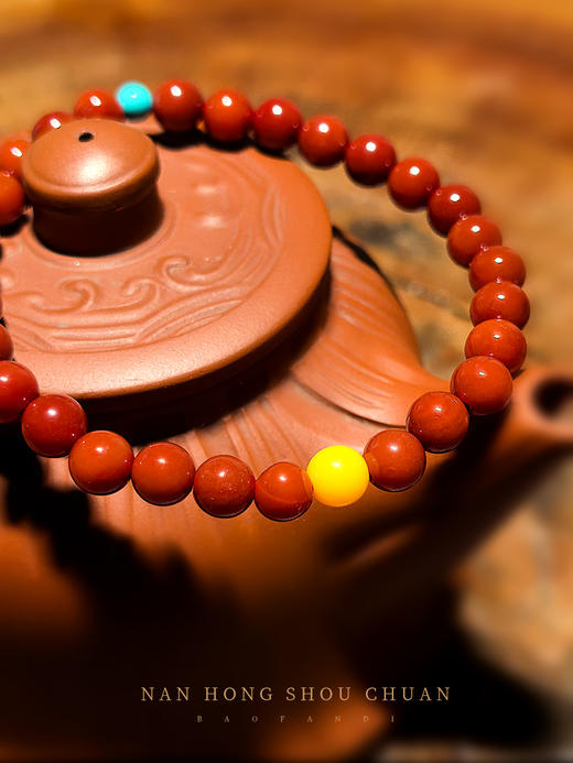 【品牌授权】BAOFANDI宝梵迪 新年红系列 国风设计款南红柿柿如意手链手串 商品图2