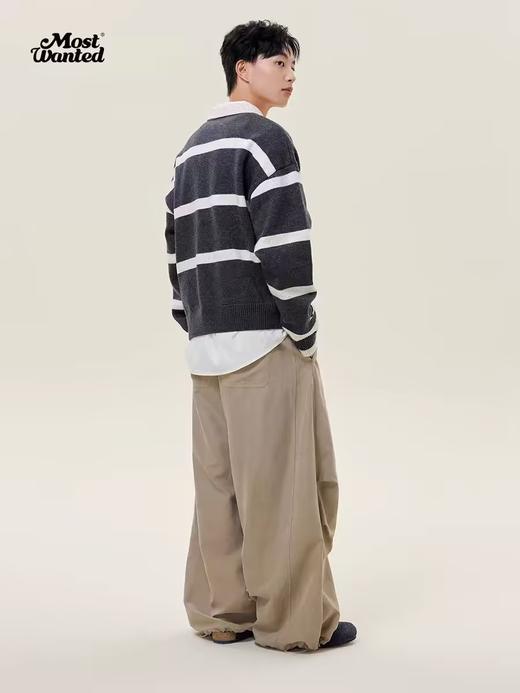 mostwantedlab彩虹/M2434164/彩点条纹针织polo毛衣 商品图1