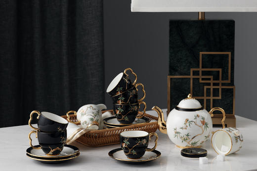 国瓷永丰源石榴家园17头咖啡具750ml  YFY 商品图0