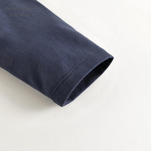 马克珍妮女童宽松字母撞色T恤 儿童元气学院纯棉上衣春装550517 商品图4