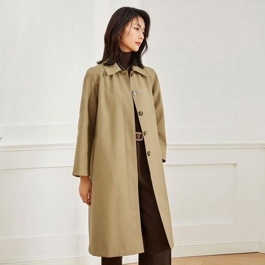 【高货sh】全新升级【铂金会员404/天猫539/差价135】(40814) 洛诗琳2025春季新款宽松插肩袖显高显瘦休闲中长款女风衣 商品图1