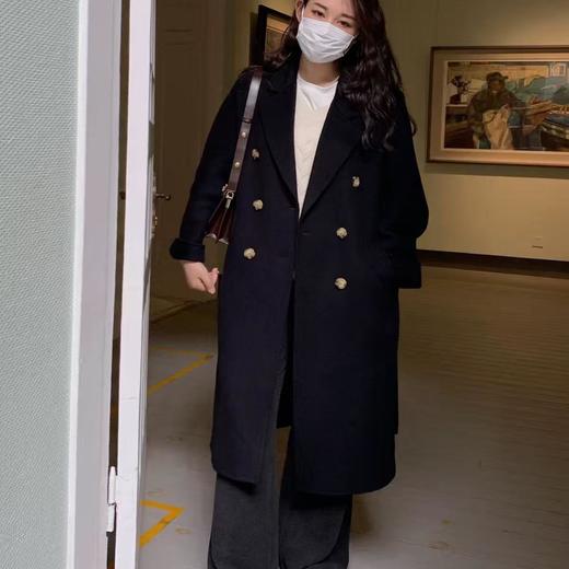 顺丰包邮42022洛诗琳百搭宽松高级感100%羊毛毛呢外套8017 商品图2