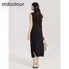 oldcolour春季新款黑色简约高级宽松半高领针织连衣裙女Q110513A1 商品缩略图4
